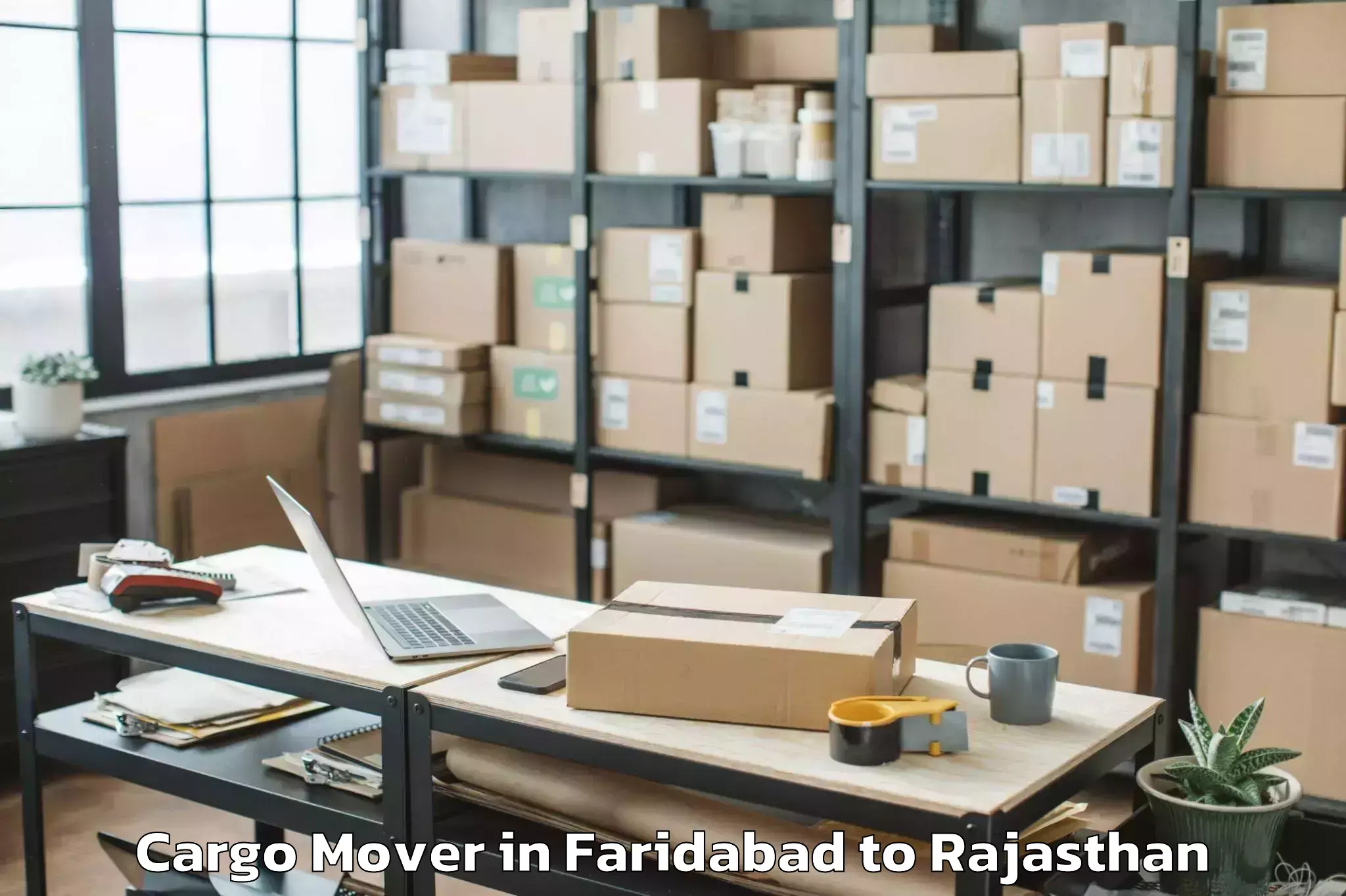 Top Faridabad to Sanchore Cargo Mover Available